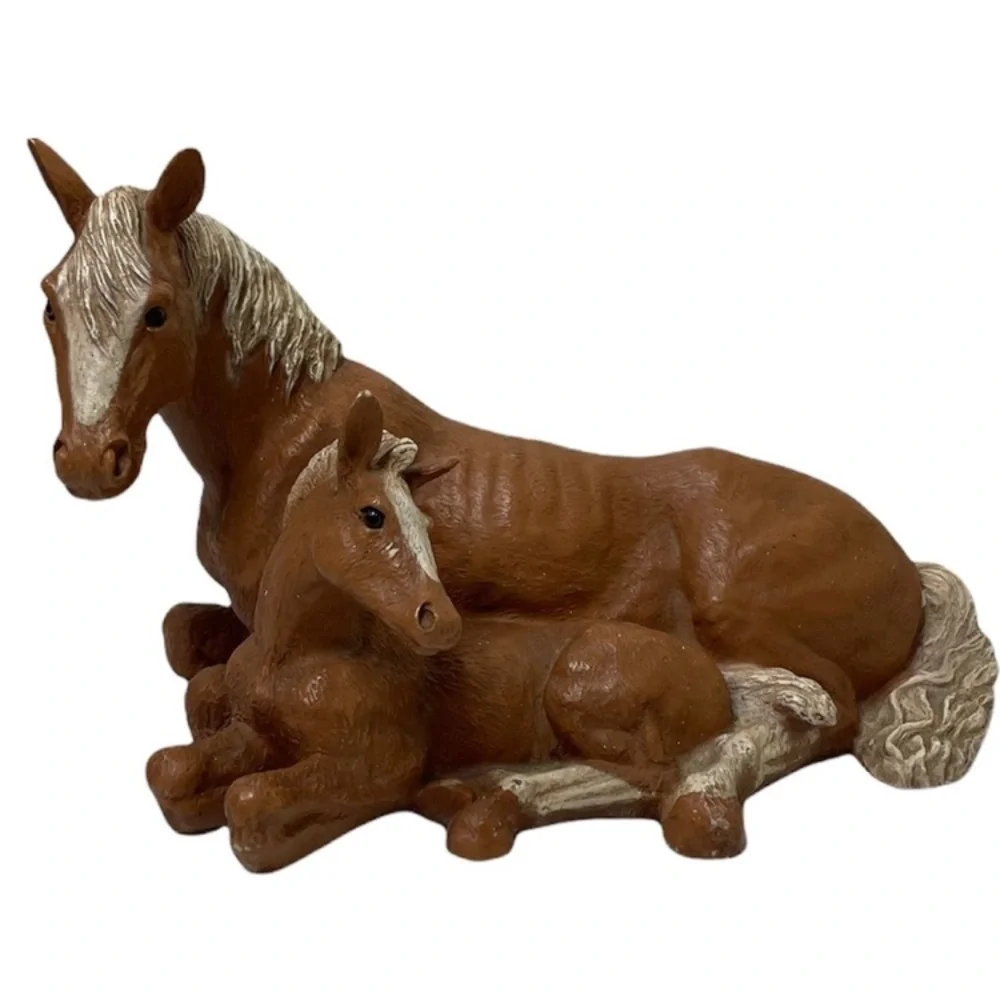 Vintage Antique Horse Sculpture Vintage 90s Homco Decor Farm Ranch Equestrian